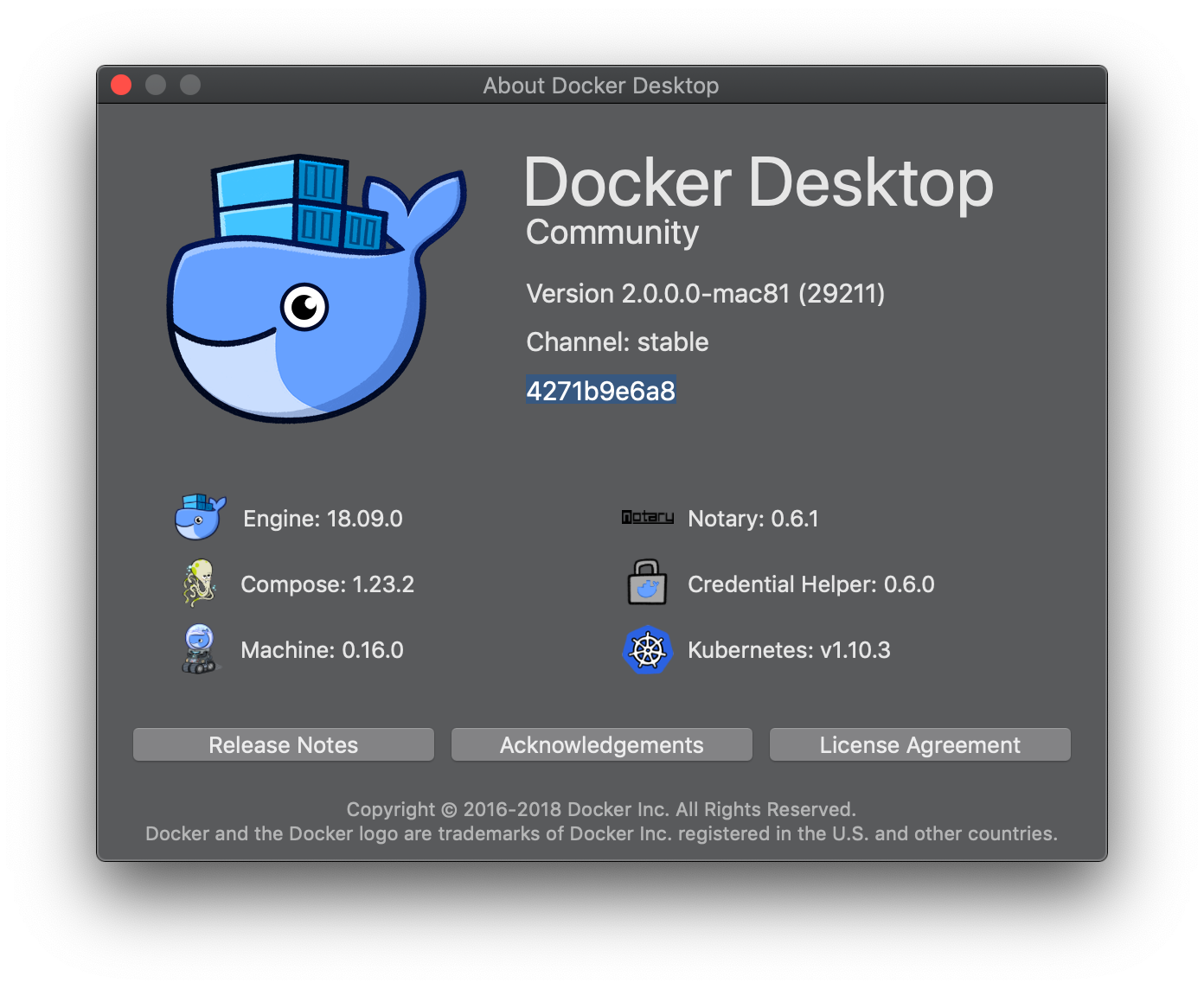 docker for mac edge version